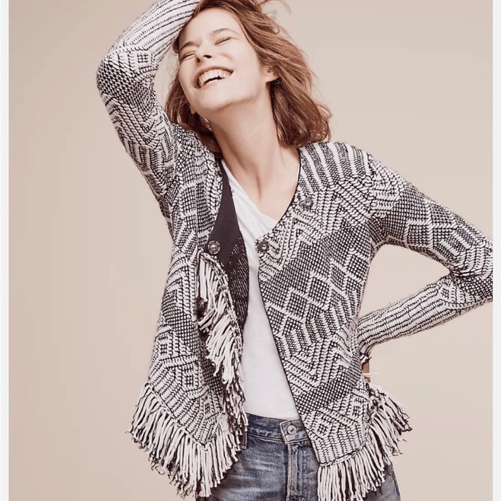Leo & Sage Snap-Front Knit Sweater Jacket Size XS NWT